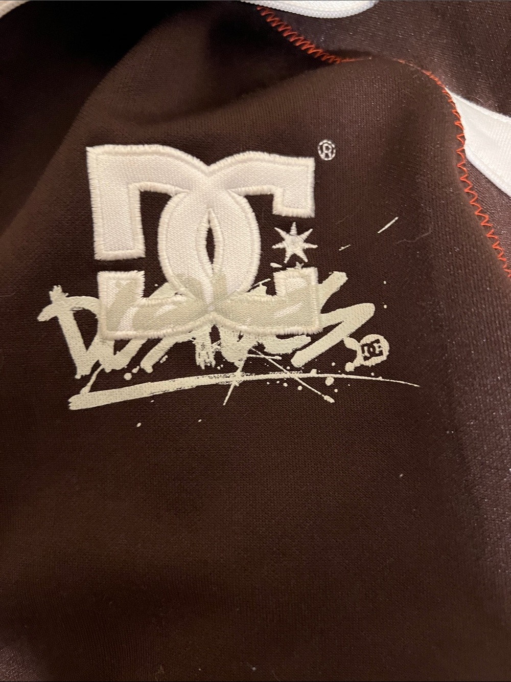 DC Women’s Dark Brown Track Jacket with White Stripes - Picture 12 of 13